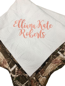 Elliana Kate Roberts Camouflage Baby Quilt