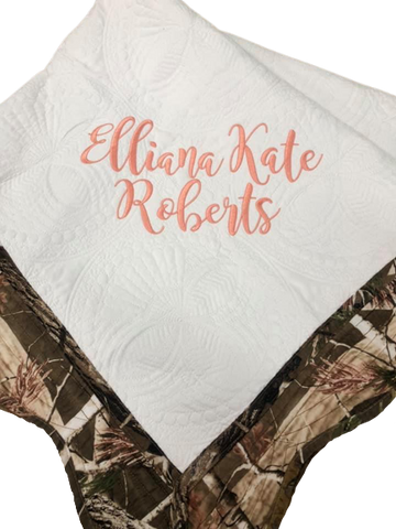 Elliana Kate Roberts Camouflage Baby Quilt