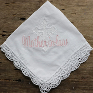 Mother-in-Law Linen & Lace Handkerchief
