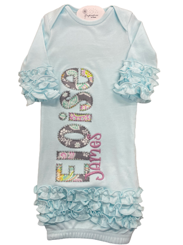 Eloise James Ruffle Baby Gown