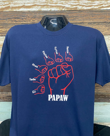 Papaw Fist Bump Short Sleeve Shirt