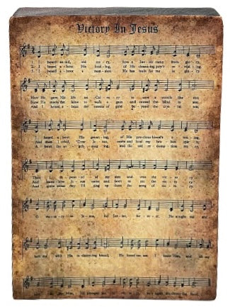 Wooden Block Sheet Music-“Victory In Jesus”