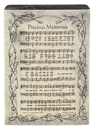 Wooden Block Sheet Music-“Precious Memories”