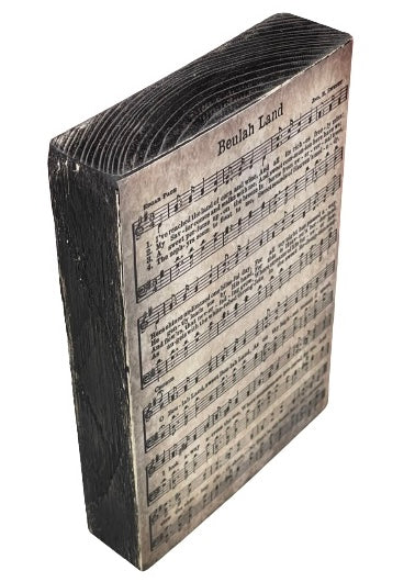 “Beulah Land” Wooden Block Sheet Music