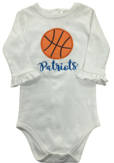 Basketball Long Sleeve Baby Onesie