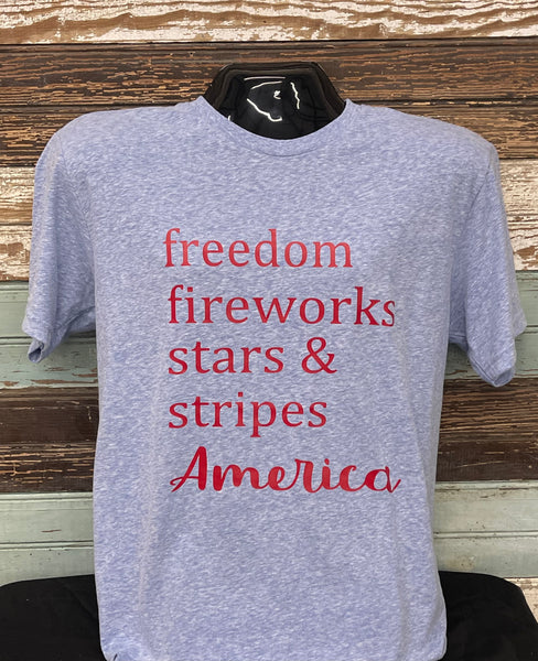Freedom, Fireworks Short Sleeve Shirt