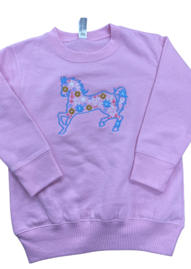 Floral Horse Children’s Sweatshirt