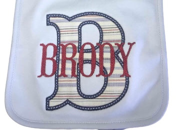 Brody/Initial Baby Burp Cloth