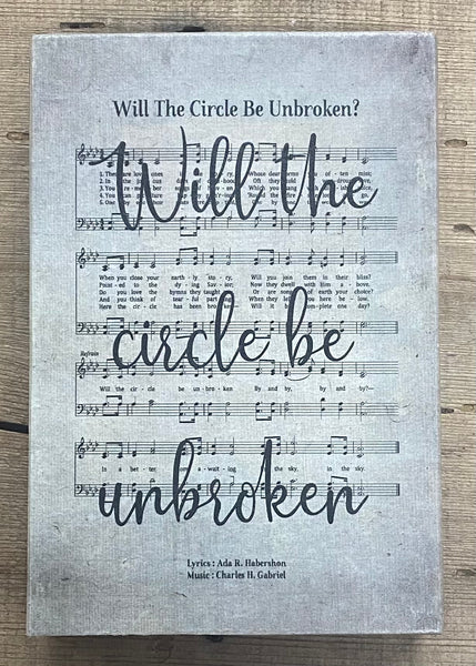 Wooden Block Sheet Music-“Will The Circle Be Unbroken”