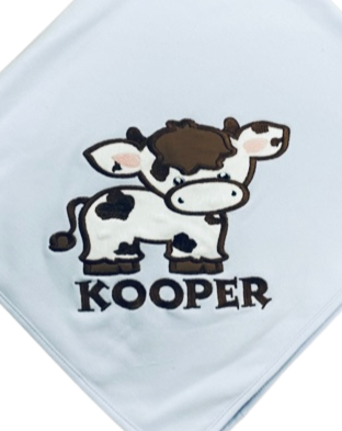 Kooper/Cow Baby Blanket