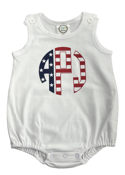 Flag Initials Baby Bubble