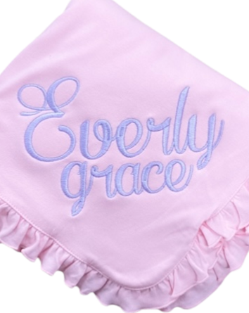 Everly Grace Ruffle Baby Blanket