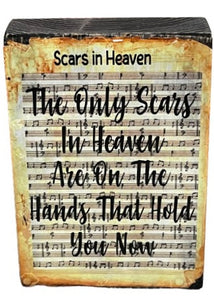 Wooden Block Sheet Music-“Scars In Heaven”