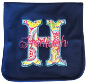Henleigh/Initial Baby Burp Cloth