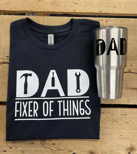 Dad Short Sleeve Shirt & Steel Mug Combo