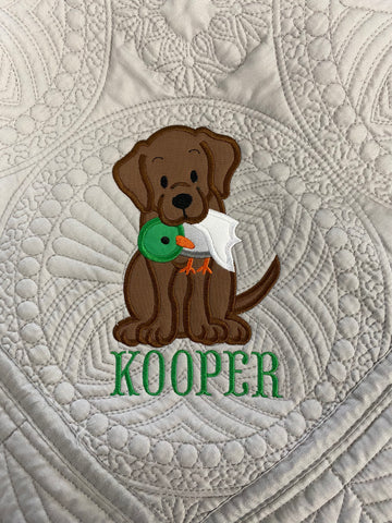Kooper Duck Hunting Dog Baby Quilt