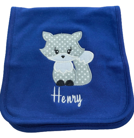 Henry/Fox Baby Burp Cloth